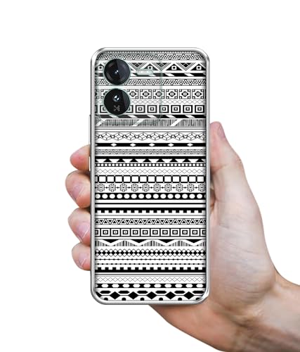 Image of Black & White Patterns Design Printed Silicon Soft TPU Back Case Cover for iQOO Z9 5G