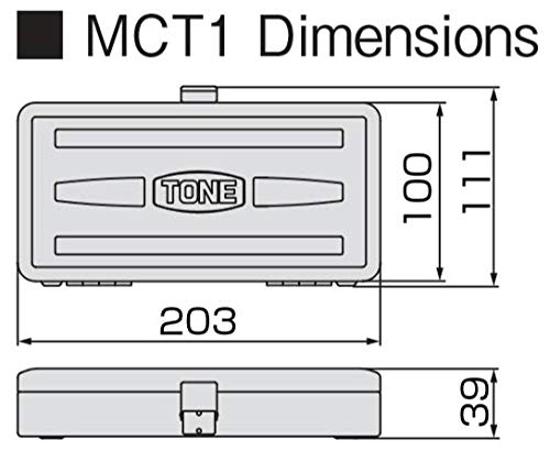 Amazon | トネ(TONE) ツールケース MCT1 シルバー | ツールボックス
