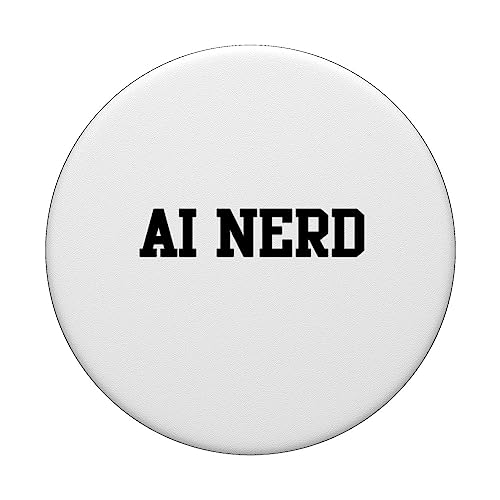 AI Nerd Artificial Intelligence PopSockets Swappable PopGrip, Black - Image 3