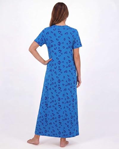 Image of Real Essentials 3 Pack: Women's Soft Maxi Long Nightshirt Short Sleeve Soft Nightgown Sleep Dress (Available in Plus Size)