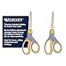 Westcott 13901 8" Straight Titanium Bonded Scissors, Grey/Yellow, 2 Per Pack