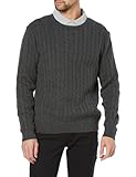 [Amazon Essentials] セーター ケーブルニット クルーネック コットン メンズ ヘザーチャコール L