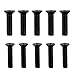 10-Pack Left-Hand Thread Fixing Screws (M5 × 22mm And M6 × 22mm) for 1/2-inch and 3/8-inch UNF Drill Chuck Shank Adapters — Metal, Black, Industrial Workshop And DIY Repair Use