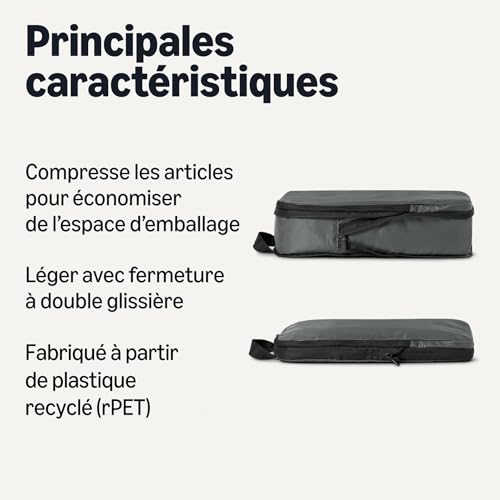 Organisateur De Valise Voyage : Amazon Essentials Cubes de Rangement Compression Ultra-légers a... – Image 2