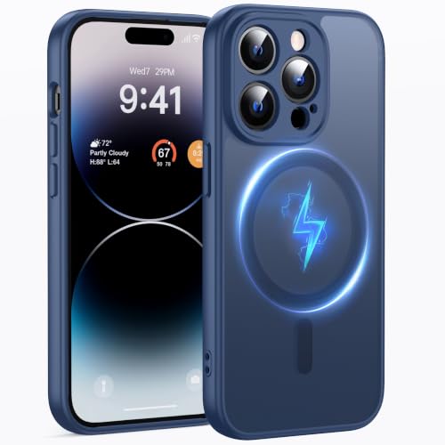 Coque anti-choc iPhone 14 Pro MagSafe mate pour rester connecté du bureau aux sorties