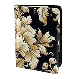 FBGHHTY Funda tipo cartera con estampado de damasco para hombres y mujeres, elegante funda para pasaporte de 5.5 pulgadas, accesorio seguro