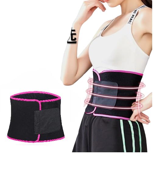 Image of Weight Loss Hot Slimming Belt for Men, Women Belly Sweat Slim Belt Neoprene Fat Burning Sauna Waist Trainer Healthy Sweat, Weight Loss, Lower Back Posture