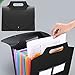 Toddmomy Document Holder Binder Clip Accordion File Folder Expandable Paper Folder Handheld File Organizer for Office