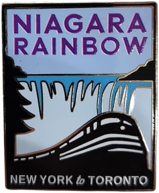 Amtrak Niagara Rainbow Route Lapel Pin – Collector Edition 1.5" Enamel Nickel Train Pin | Railroad Heritage Collectible image 4