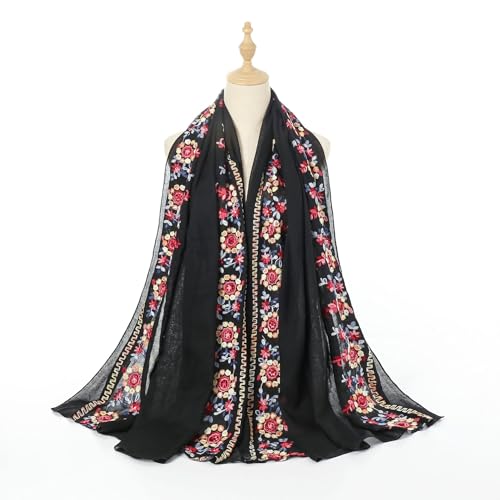 Women's Summer Scarf Fashion Boho Pashmina Shawls and Wraps for Dress Soft Scarf for Women Floral Printed Scarves3