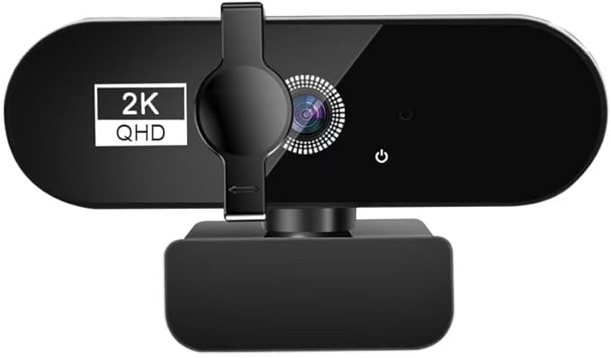 High-Definition Network Camera, 1080P, 2K, 4K USB Computer Camera, Plug-and-Play, Suitable for Online Teaching, Live Streaming, Remote Meetings, Video Calls, and Live Streaming Media (2K)