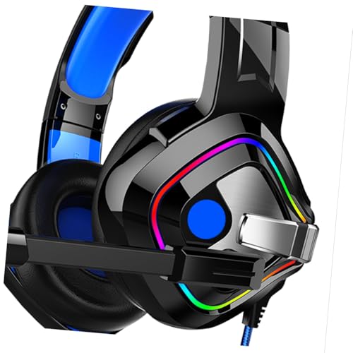Casque de jeu RGB Veemoon bleu idéal pour les sessions de streaming sur PC