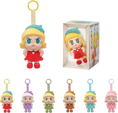POP MART Angry Molly - Angry Energy Series Plush Pendant Blind Box, Mystery Box, Bag Charm, Collectible Toys Home Decorations, Holiday Birthday Gifts for Girls and Boys, Single Box