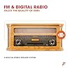 Fenton Memphis Vintage Vinyl Record Player with Built-in Speakers, CD, Cassette, DAB+ Radio and Retro Wooden Vinyl Record Display Stand – Light Wood Finish #3
