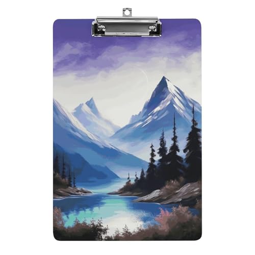 Presse-papiers acrylique imprimé montagne pour dessiner à l'école