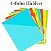 INFUN 8-Tab Plastic Binder Dividers with Front Pockets - 3 Sets, Multicolor Pocket dividers for 3-Ring Binders, dividers with tabs 24 pcs