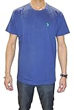 U.S. Polo Assn. Men's Crew Neck Small Pony T-Shirt, Marina Blue, M