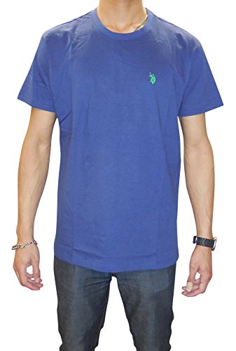 U.S. Polo Assn. Men's Crew Neck Small Pony T-Shirt, Marina Blue, M