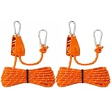 KOKKOYA 13ft Rope Ratchet Tie Downs Reflective Paracord Rollers 1/4in 2 Pcs