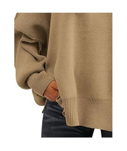 Image of SEMATOMALA Women's Oversized Plain Batwing Sweaters Fall Winter Crewneck Trendy Pullover Knit Jumper Tops