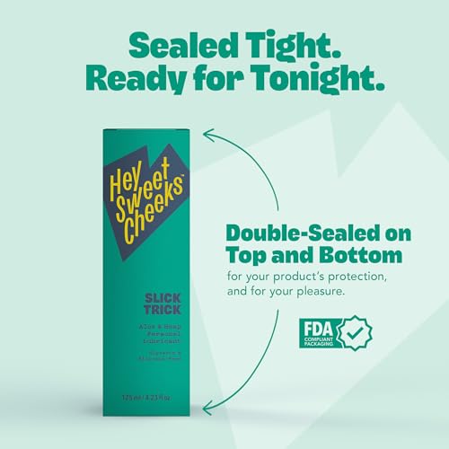 Personal Lubricant – Water-Based Lubricant with Aloe & Hemp | pH Balanced, Non-Sticky | Condom & Toy Compatible | Slick Trick by Hey Sweet Cheeks - Image 3