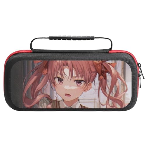 Switch ケース かわいい 白井黒子 とある科学の超電磁砲 スイッチ 収納ケース カバー ナイロン素材 全面保護 防塵/防水/防汚/耐衝撃 26x11.5x5.2cm Switchに対応 保護用ハードケース 大容量な収納力 アクセサリーポーチ Swit