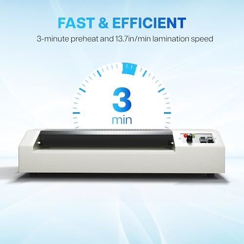 Image of Geonix A3 Professional Lamination /Laminating Machine Hot & Cold, Jam Release | 4-Roller | 3-Min Fast Warm-Up | 330mm Width | Quiet & Portable Design | (Photos ID,I-Card,Documents,Certificate) (White)