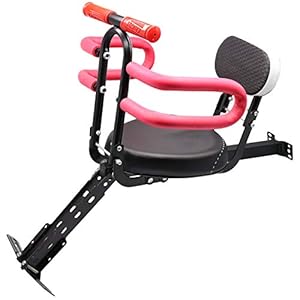 Together-life Foldable Front Mounted Children Bike Seats, Portable Baby Kids’ Bicycle Carrier with Guardrail Handrail…