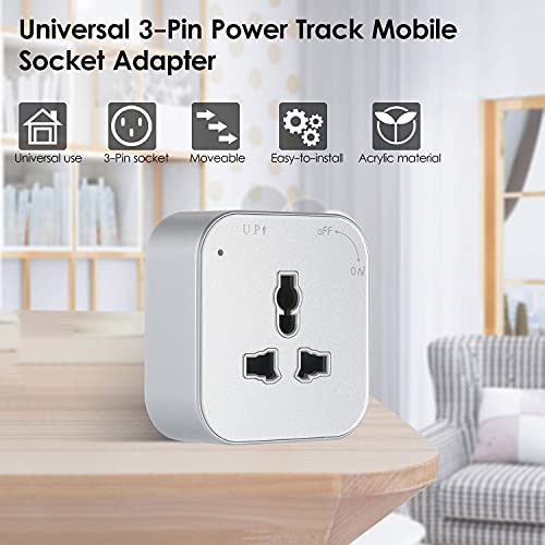 Romacci Tomadas de trilha universais de 3 pinos Tomada de trilha de força Adaptador de trilha de for