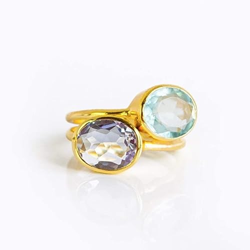Danique Jewelry Oval Birthstone Ring Bezel Set In Vermeil Gold thumb #8
