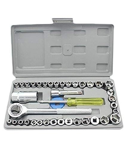 ELECTROPRIME 40 in 1 Wrench Tool Kit & Screwdriver and Socket Set Automobile Motorcycle Tool Box Set Socket Wrench Sleeve