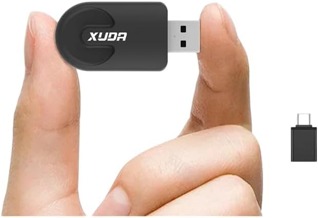XUDA Smart Carplay Pro Mini Wireless Adapter and USB-C adapter