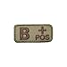 B+ Blood Type Patch OCP with Hook Fastener