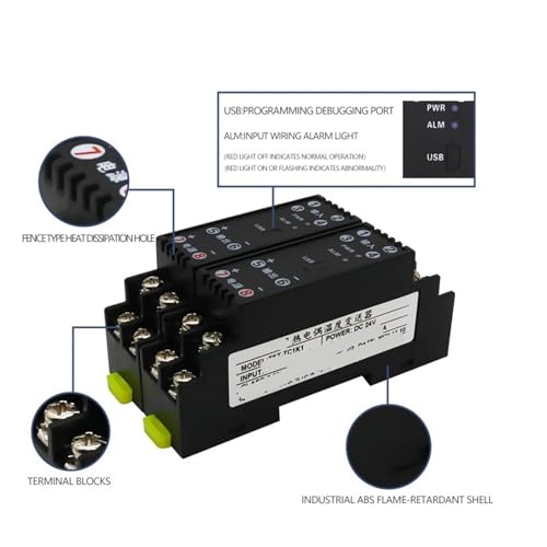 Transmetteur de température TST-TC pour stabiliser le signal de thermocouple K en tension 0-10V