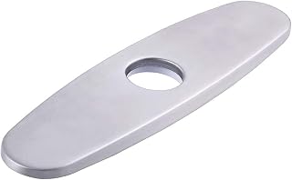 kimzcn Hole Cover Deck Plate Escutcheon for Bathroom or Kitchen Sink Faucet Single Hole Mixer Tap, 10 Inch SUS304 Stainless Steel, Covering Unused Mounting Holes Brushed Nickel