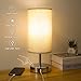 Produktbild Nachttischlampe, Touch-Lampe, Rund, E26, Dimmbar, 5 W, mit Praktischen USB-Ladeanschlüssen, Moderne Nachttischlampe für Wohnzimmer, Schlafzimmer [Energieklasse A++]