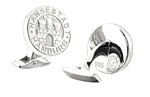 Silberweide Manschettenknöpfe - Hamburg - massives 925er Sterling Silber Silberweide Manschettenknöpfe - Hamburg - massives 925er Sterling Silber
