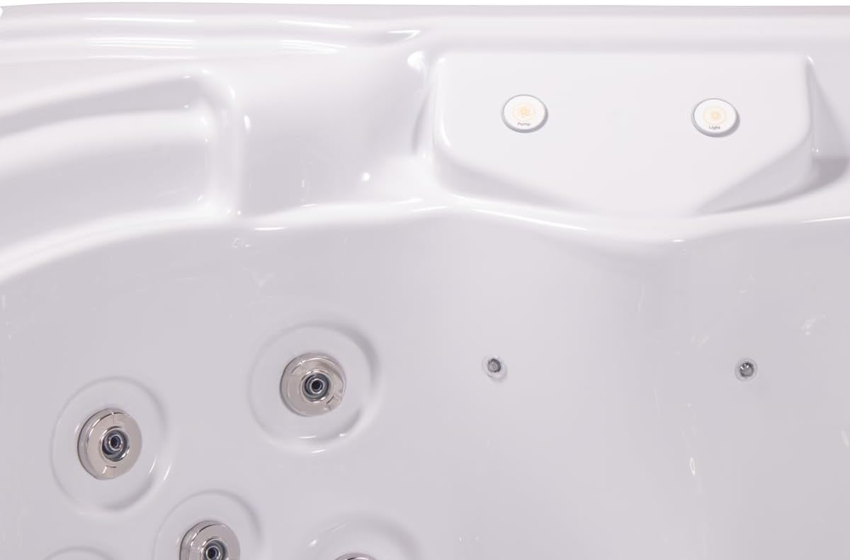Bueno Spa Vacation 6 - Person 44 - Jet Acrylic Hot Tub for AirBnB with Protected Controls, Stereo System, and Security Cover