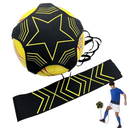 NHQ Trainer da Calcio,Calcio Training Belt,Allenamento Calcio,Attrezzatura Banda Elastica Kit per L’Allenamento Individuale con Cintura Regolabile per Bambini Adulti,Calcio Accessori