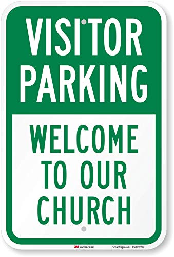 Panneau visiteur de parking église pour guider et accueillir sans confusion