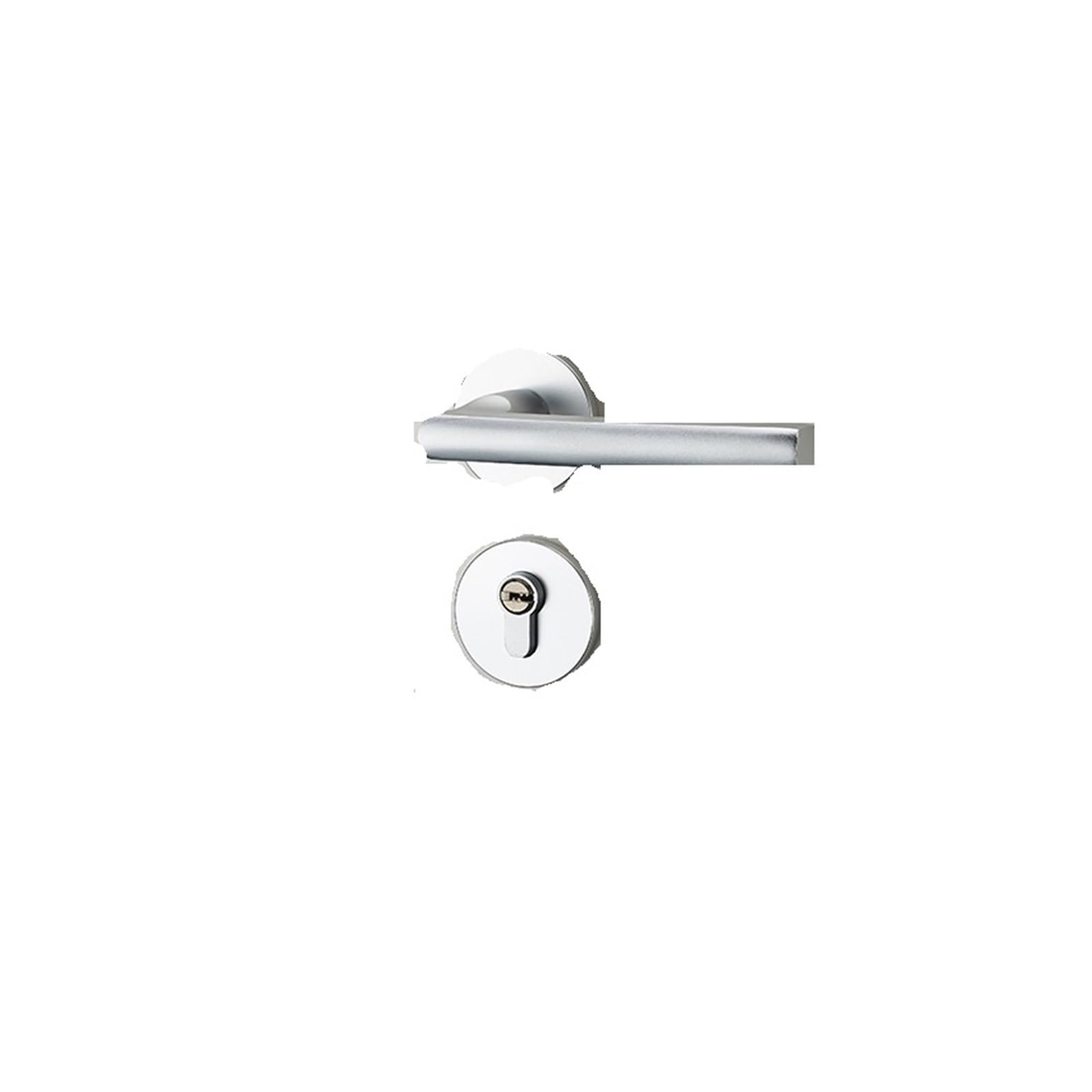 Door Lock Indoor Bedroom Silent Room Bathroom Solid Wood Handle Magnetic Suction Household(A Yabai Silent 35-50mm Without Key)