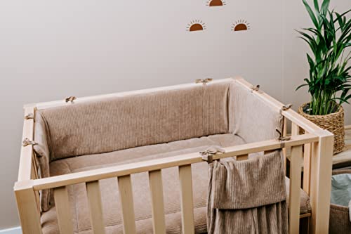 BO Baby's Only - Boxkleed Sense - Parklegger - Speelkleed - Clay - 75x95 cm - Zachte rib corduroy stof - Extra dik - Tweezijdig te gebruiken - Afbeelding 4