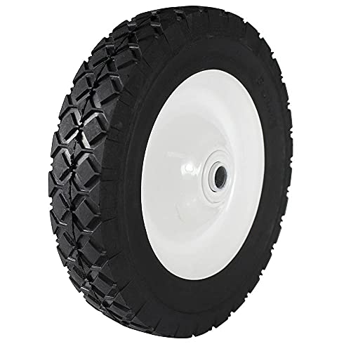 Roue pour tondeuse Stens 185-025 acier 8 pouces moyeu diamant 3,8 cm