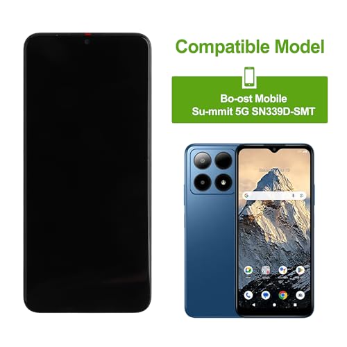 Écran LCD compatible Boost Mobile Summit 5G SN339D-SMT vitre tactile avec cadre