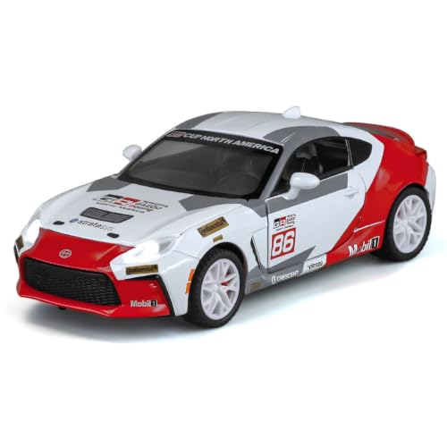 Image of Toyota GR86 Die Cast Metal Toy Car 1:32 Scale with Light & Sound, Pull Back Action, Openable Doors, Hood & Trunk, Collectible Sports Car Model for Kids & Adults