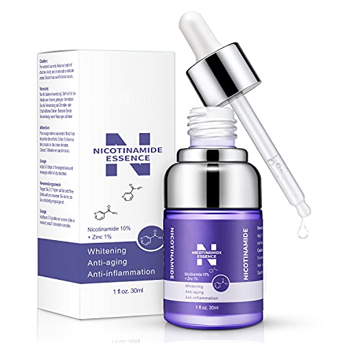 Niacinamida 10% + Zinc 1% Serum 1 oz para rostro - Esencia facial de vitamina B3 (30 ml)