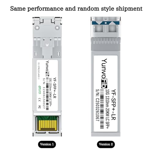 Image of 10GBase LR SFP+ Transceiver - SFP+ to LC Module 1310nm 10km DOM Duplex LC SMF Optical Transceiver Module Compatible with Cisco SFP-10G-LR Mikrotik Ubiquiti UniFi Mikrotik Switch