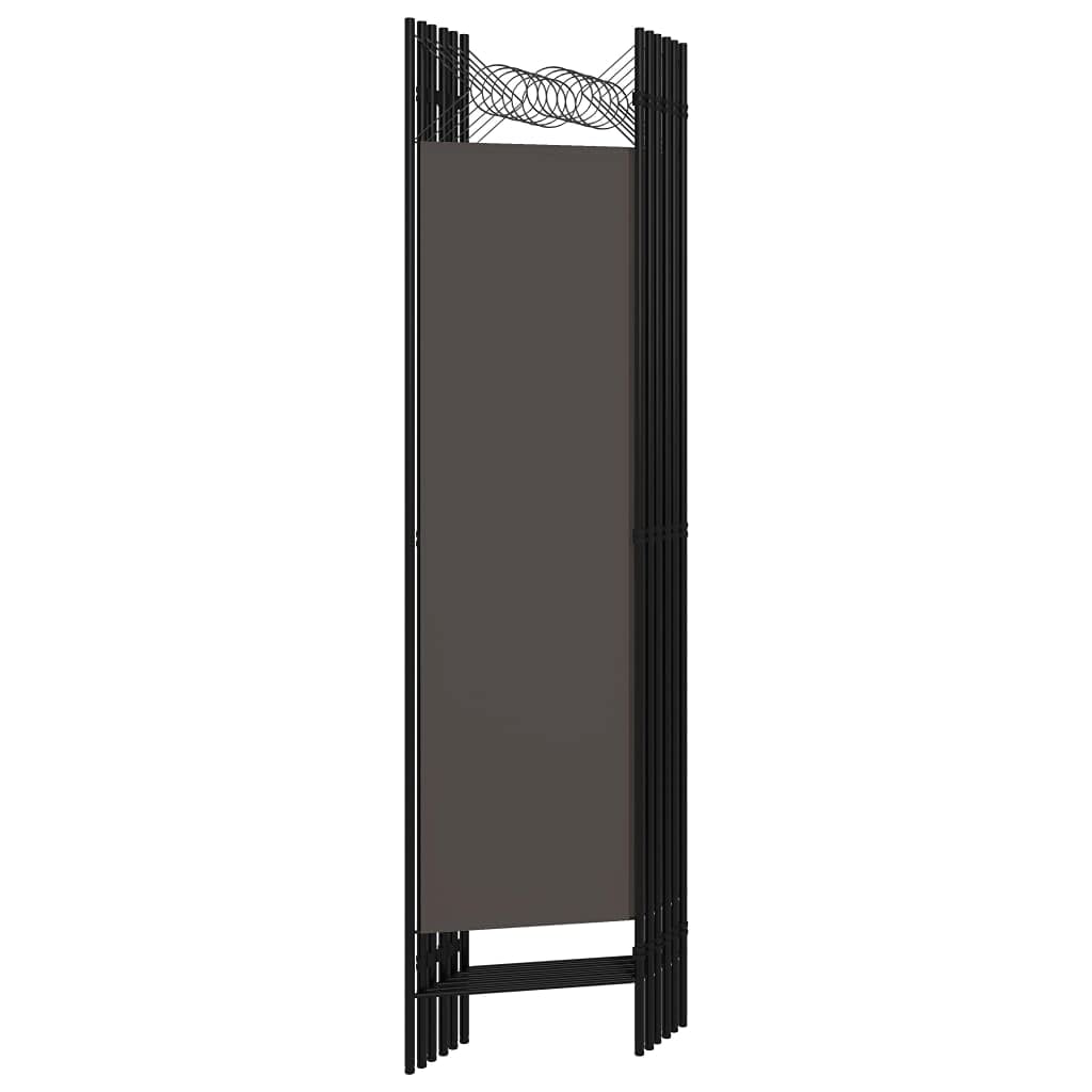 vidaXL Parawan 6-panelowy, antracytowy, 240 x 180 cm