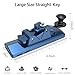 BlueKey Mini CW Key Morse Radio HAM Big Double Paddle Morse Code Key Aluminum Alloy Body with Speaker Base Blue