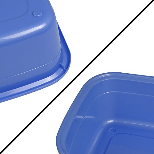 Nicesh 14 Quart Plastic Non-Slip Dish Basin Pan, 3-Pack #TOP3